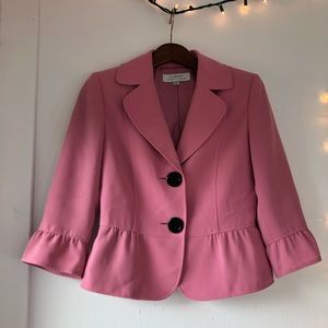 🐴ALMOST LIKE NEW- Pink Ruffled Jacket/ Blazer